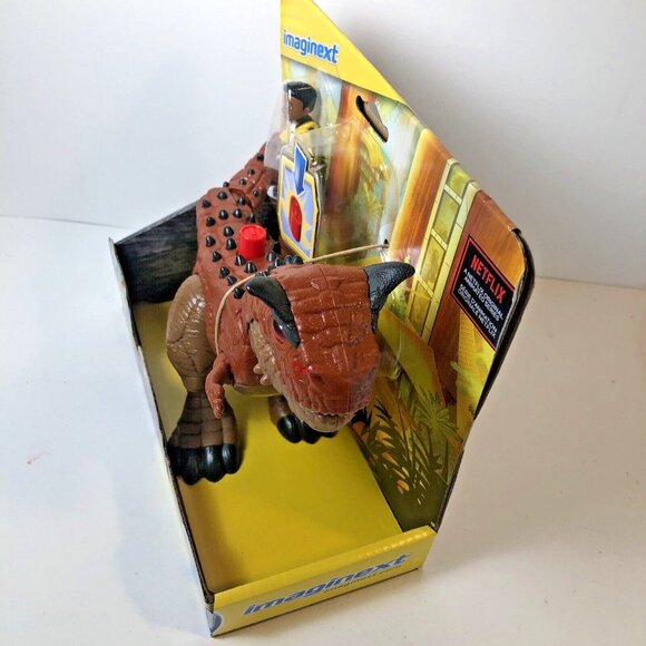 Imaginext Jurassic World Camp Cretaceous Carnotaurus Dinosaur & Darius Netflix - Picture 3 of 5